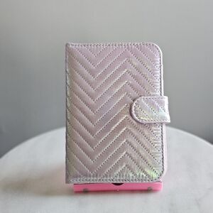 Iridescent Quilted Lavender Passport Wallet NWOT